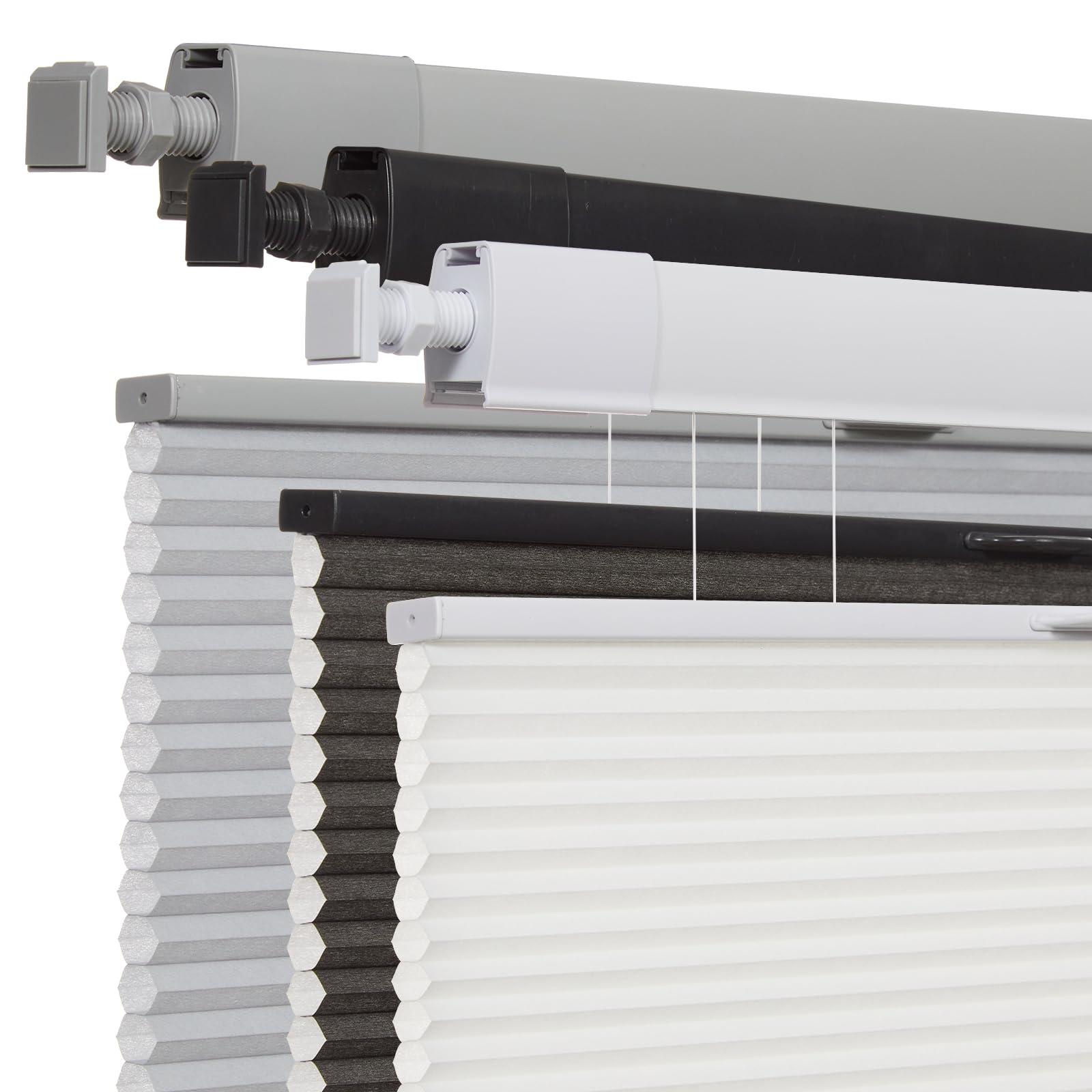 Persilux No Drill No Tools Cellular Shades for Windows, Top Down Bottom Up Honeycomb Blinds, Light Filtering Cordless Blinds for Indoor Windows, Easy to Install,Light Filtering-White,41" W X 54" H