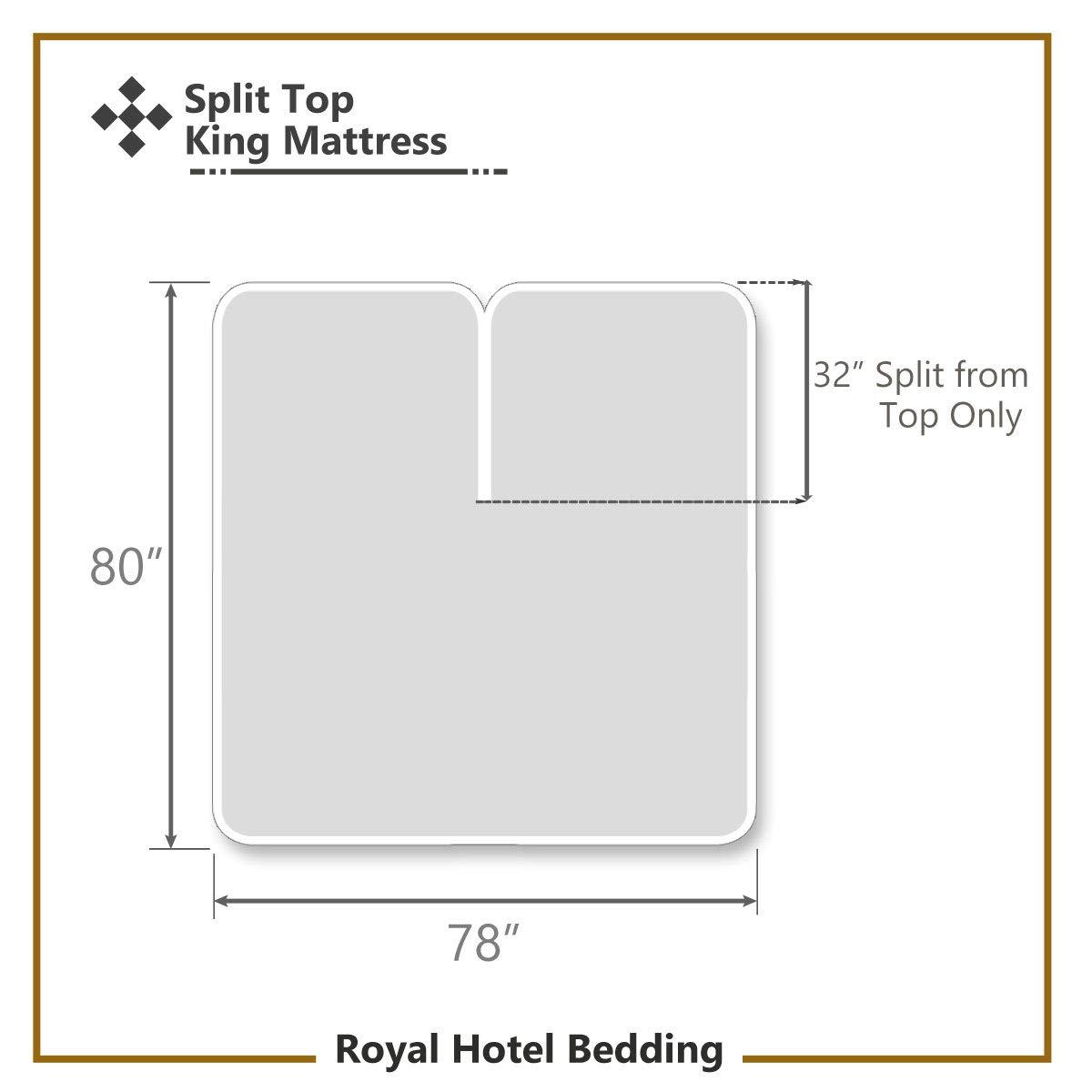 Royal Hotel Bedding Royal Hotel Bedding 650-Thread-Count Bed Sheets - Wrinkle Free Sheets - Deep Pocket, Cotton Blend, Sateen Sheets, Hypoallergenic, 4 Piece - Top Split-King : Adjustable King Size - Ivory