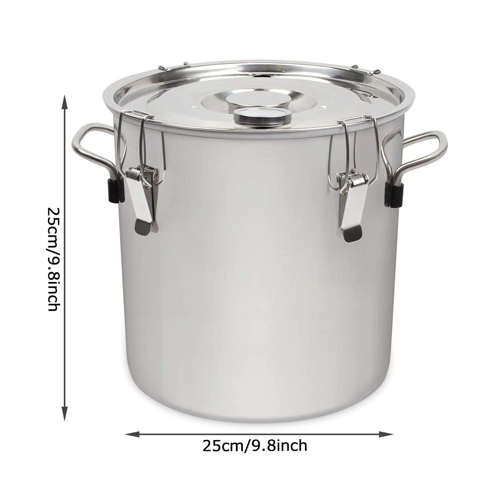 HKMA Stainless Steel Water Distiller with Built-in Thermometer and Copper Tube, Home Brewing,12l/3gal