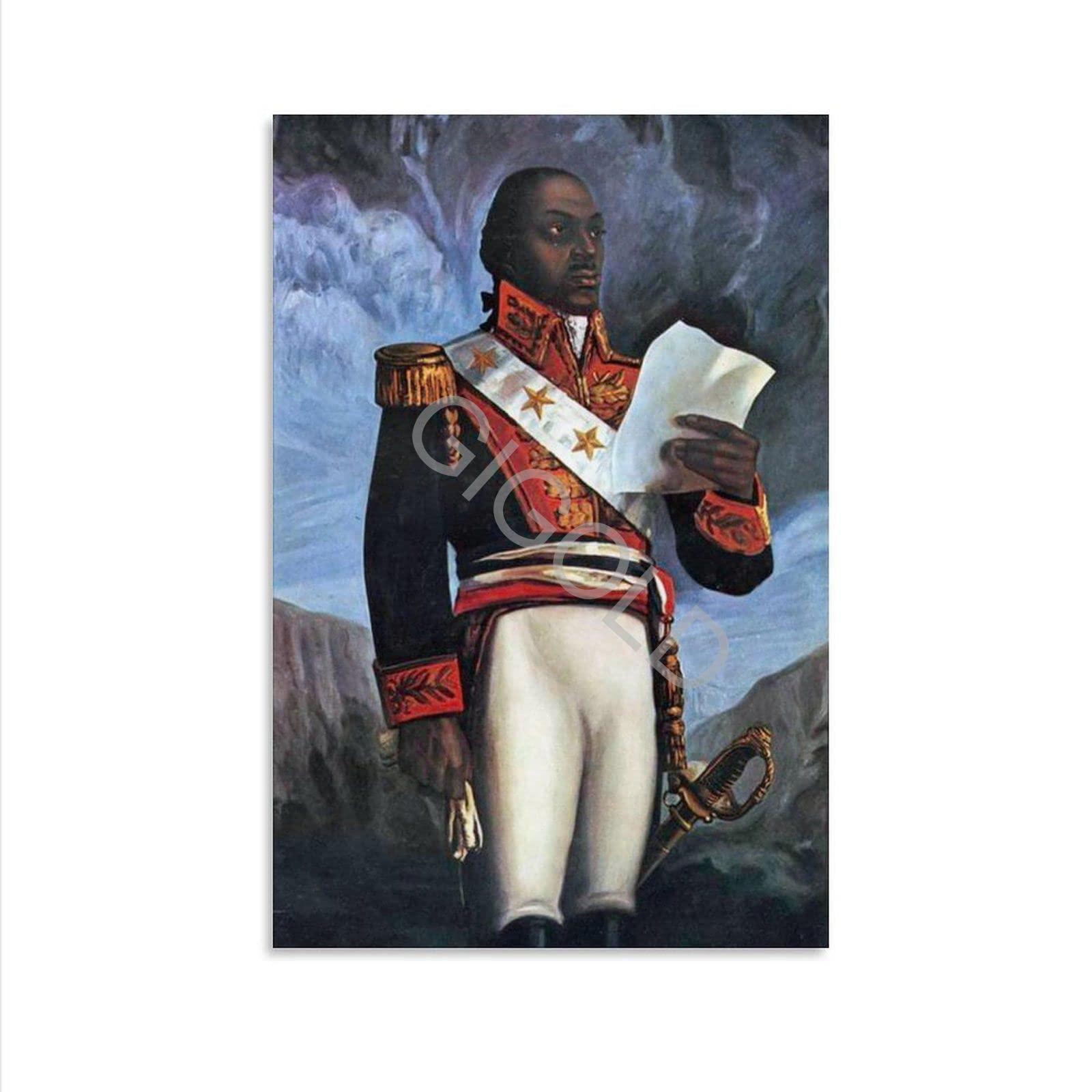 CIGOLD Toussaint LOuverture Poster Haitian Revolutionary Heroes Portrait Poster Canvas Painting Posters and Prints Wall Art Pictures for Living Room Bedroom Decor 20x30inch(50x75cm) Unframe-Style
