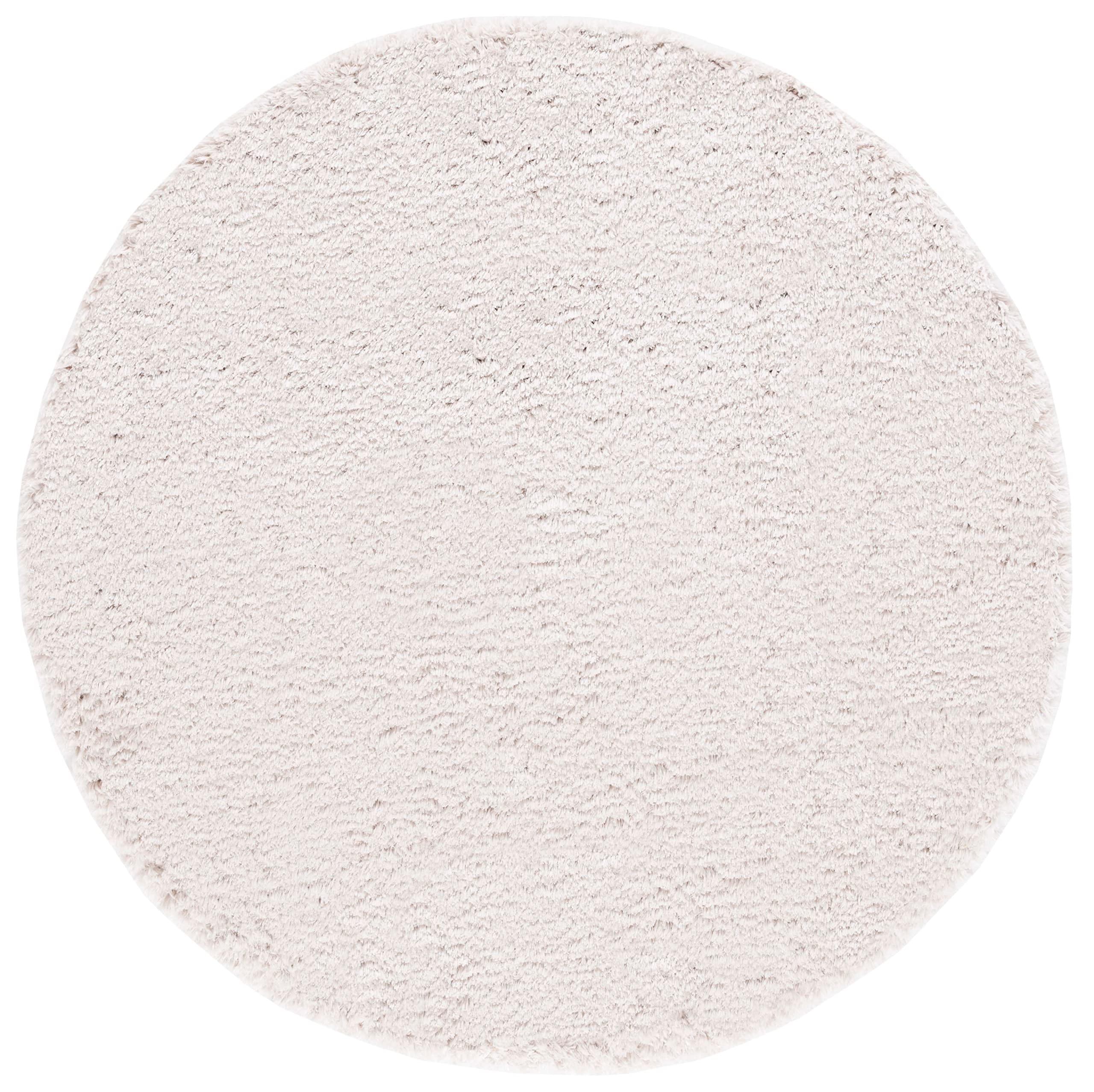 Safavieh SAFAVIEH Flokati Shag Collection 6'7" Round Beige FLK950E Solid 2.75-inch Thick Area Rug