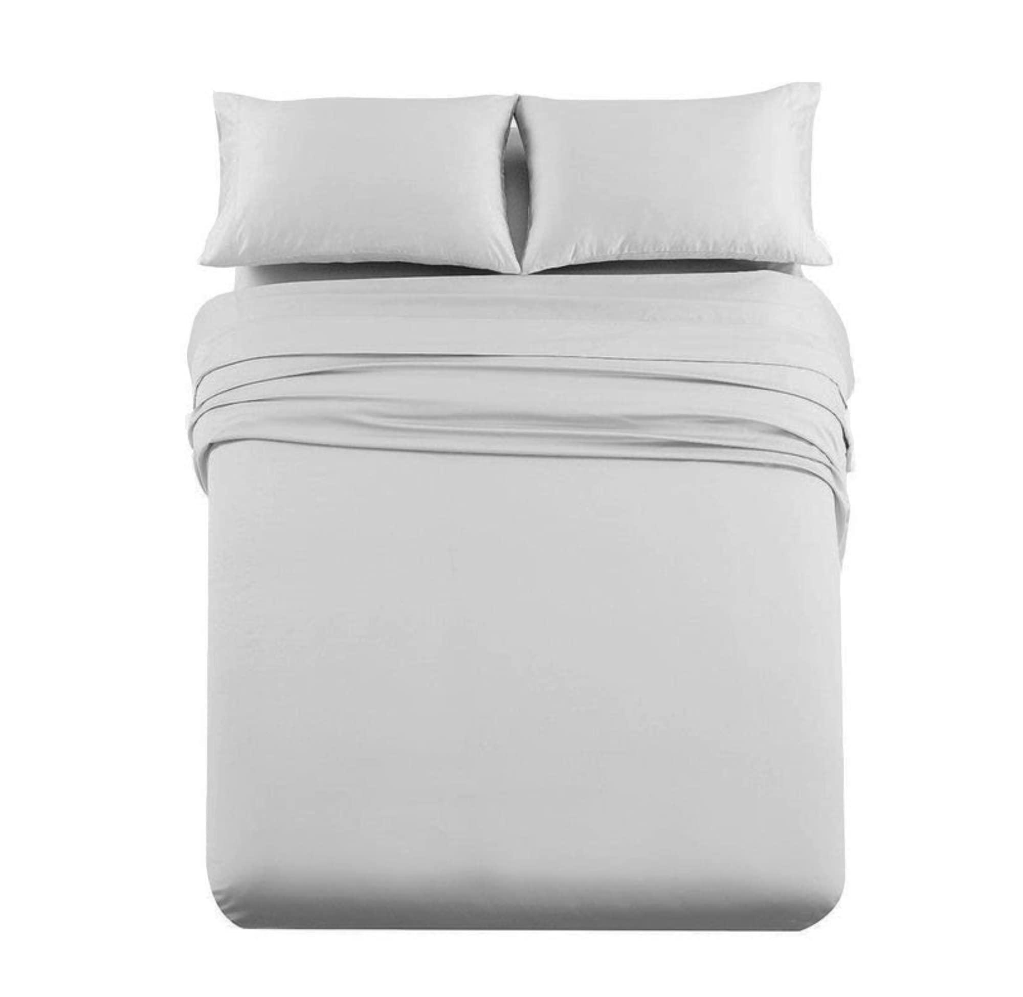 All Star Linen White Top Split King Sheet Set Adjustable Bed Half Split Sheets 100% Egyptian Cotton Sheets 21\'\' deep Split 34 inches Down from The Top