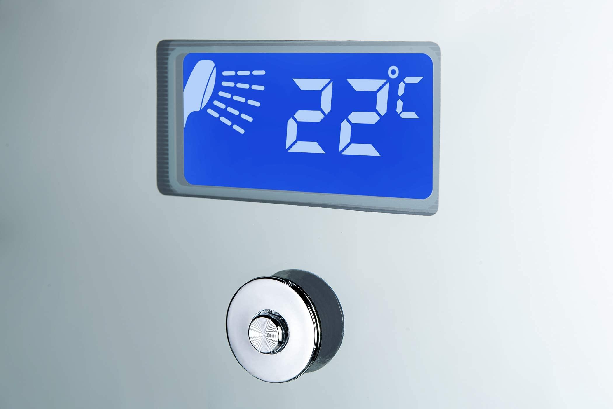 Blue Ocean Blue Ocean 52" Aluminum SPA392M Shower Panel Tower with Rainfall Shower Head, 8 Multi-functional Nozzles