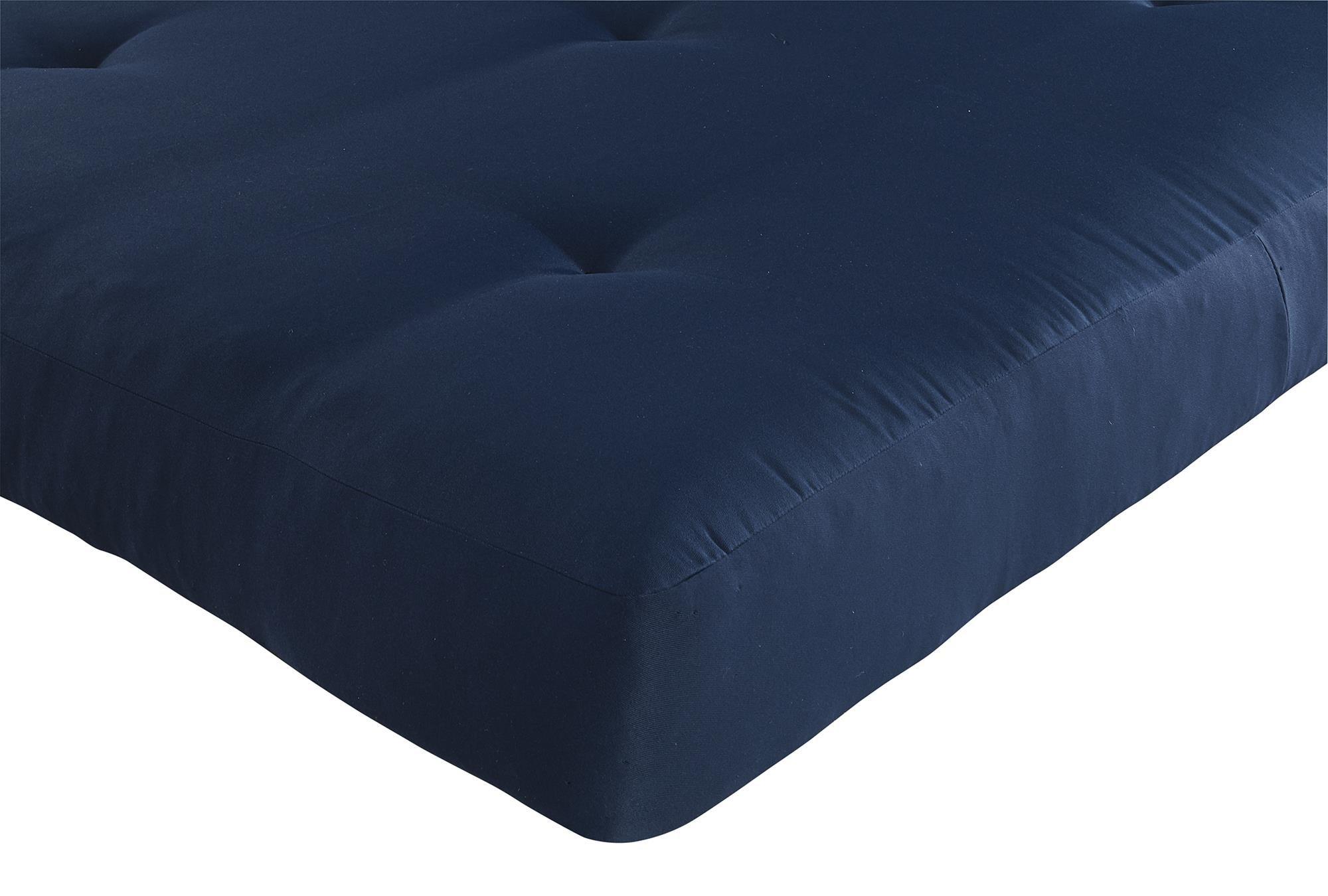 DHP DHP Carson 6 Inch Thermobonded High Density Polyester Fill Futon Mattress, Blue