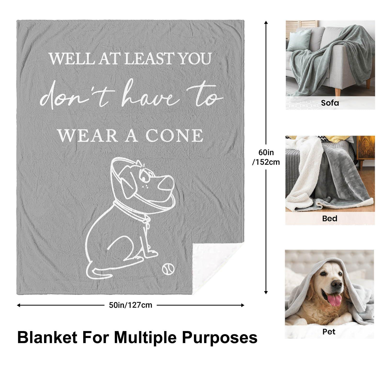 Peliny Chrid Peliny Chrid Get Well Gifts for Women After Surgery Blanket Grey 60\"X50\", Get Well Soon/Feel Better Gifts for Women, Post Surgery Recovery Gifts for Women, at Least You Dont Have to Wear A Cone Throw