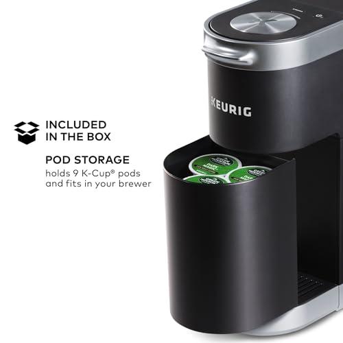 Keurig Keurig K-Mini Plus Single Serve K-Cup Pod Coffee Maker, with 6 to 12oz Brew Size, Stores up to 9 K-Cup Pods, Travel Mug Friendly, Matte Black