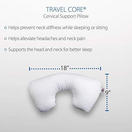 Core Products Core Products Tri-Core Cervical Support Pillow & Travel Core Combo, Standard Firm - Full Size