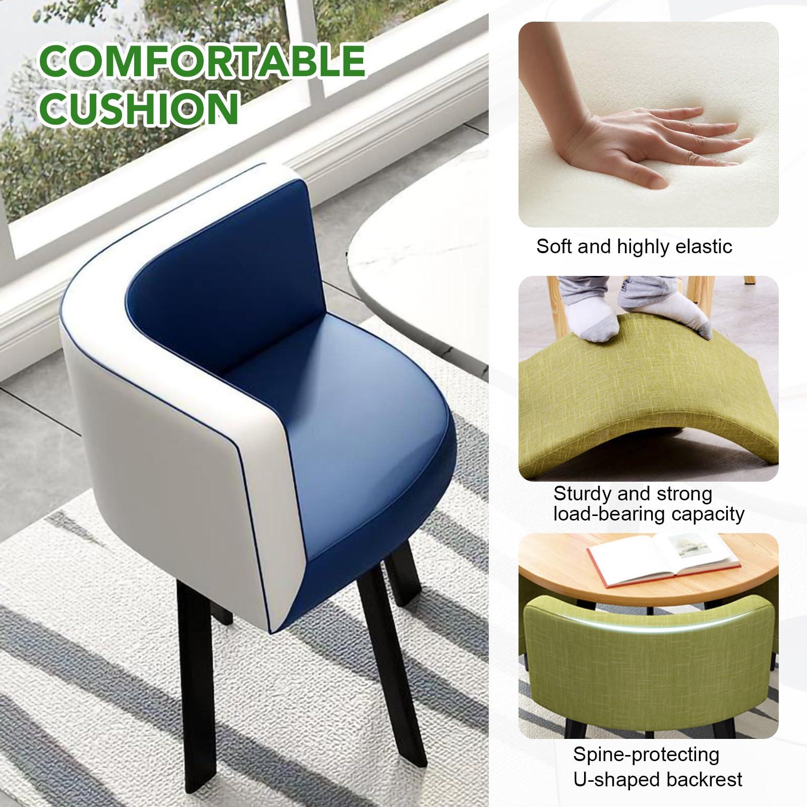 YKLYTBD YKLYTBD Dining Table Set for 4, Modern Dining Room Table Set for 4, Round Dining Table with 4 Chairs, Conference Reception Table, Kitchen Breakfast Nook Table Set Furniture