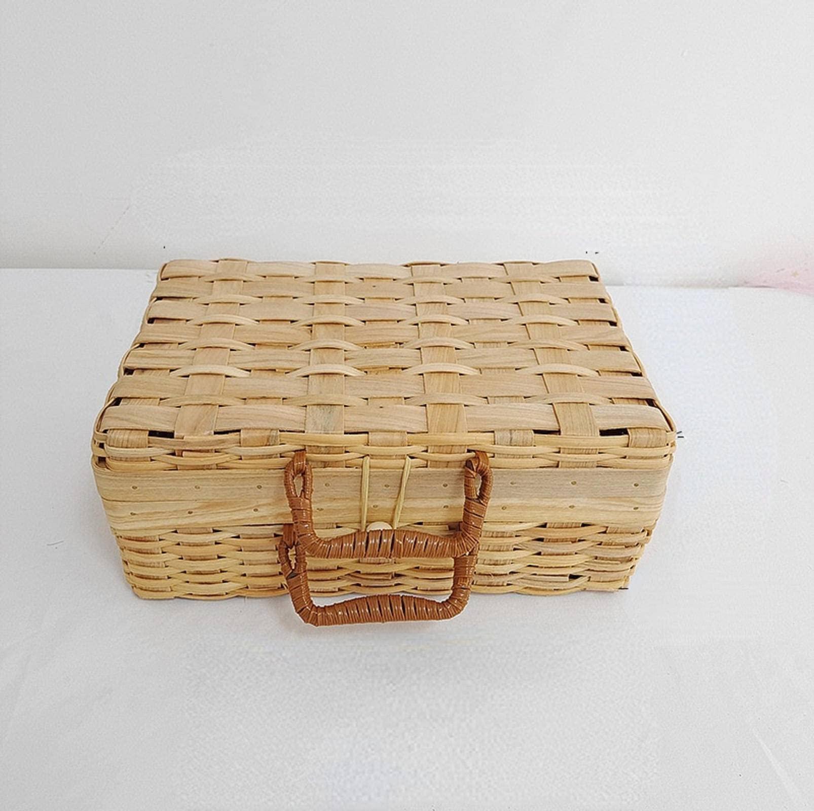 NC NC Source Manufacturer Wood Piece Picnic Box Retro Storage Luggage Photo Props organizing Box Suitcase Hand Gift Box