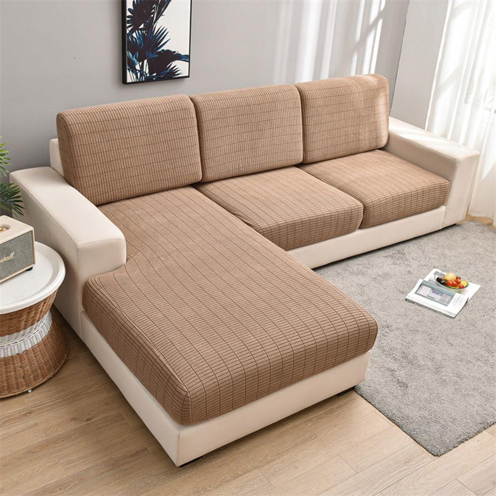 vctops vctops Magic Sofa Cover Anti Slip Stretch Couch Covers Wear-Resistant Slipcover with Elastic Bottom L Shape Sofa Slipcover Furniture Protector, 1 Piece (Camel,Medium)