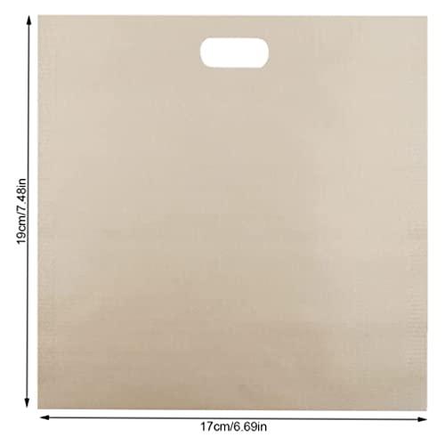 Generic Stick Toaster Bags, Reusable Grilled Cheese Bags, Baking Paper, Toaster Bag for Sandwiches, Chicken, Nuggets, Panini, Garlic Toasts - Easy to Clean, Perfect for Microwave Oven or Grill (Khaki, 6 PCS)