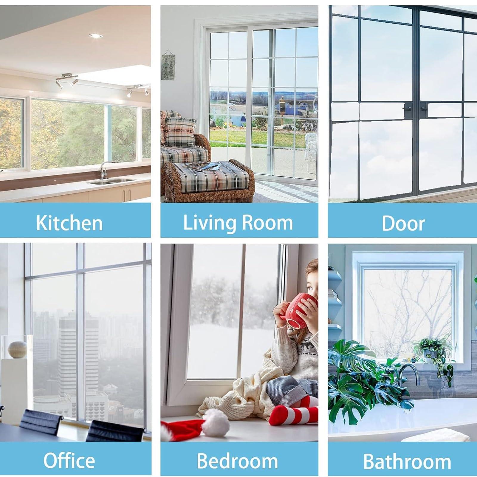 HJXGQJM One-Way Privacy Mirror Reflective Film SilverOne Way Window Film Daytime Privacy Window Tint for Home UV Blocking Mirror Film Heat Control Reflective Glass Film for Home and Office (Color : Silver,