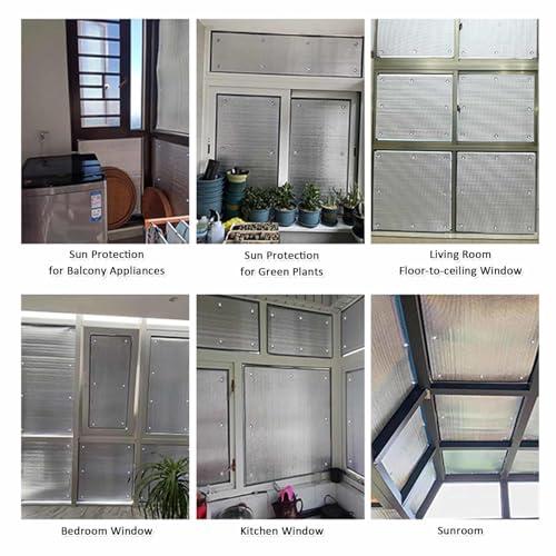 DZHTUF Reusable Aluminised Film, Glass Cooling Film, Anti-Glare Insulating Window Film, Soundproof Curtains, Privacy Sun Protection Window Sticker, for Office, Garage,WxH-70x70cm/28x28in