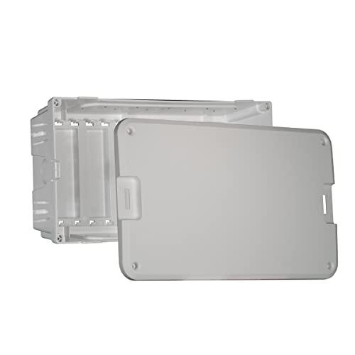 On-Q Legrand - OnQ, Cable Management, Structured Media Enclosure, In-Wall Enclosure for MDU, Screw-On Cover, 8 inch, Glossy White, EN0800