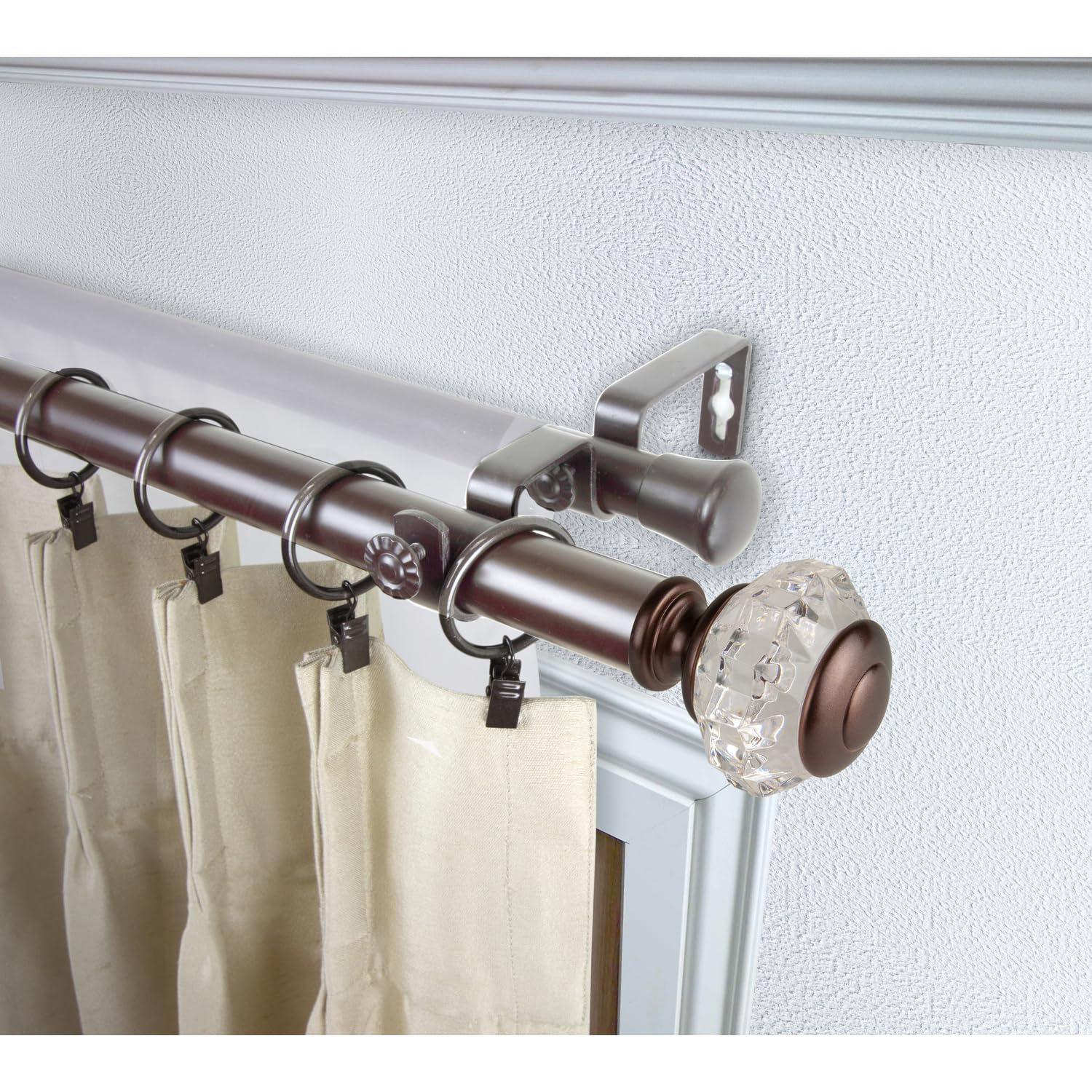 Domovina Domovina Lizbeth 1-inch Double Curtian Rod Black/66-120