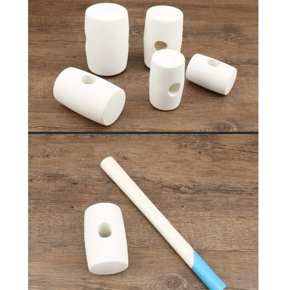 iplusmile Wooden Handle Rubber Hammer Rubber Mallet Kids Hammer Toys Small Hammer for Child Kids Playing