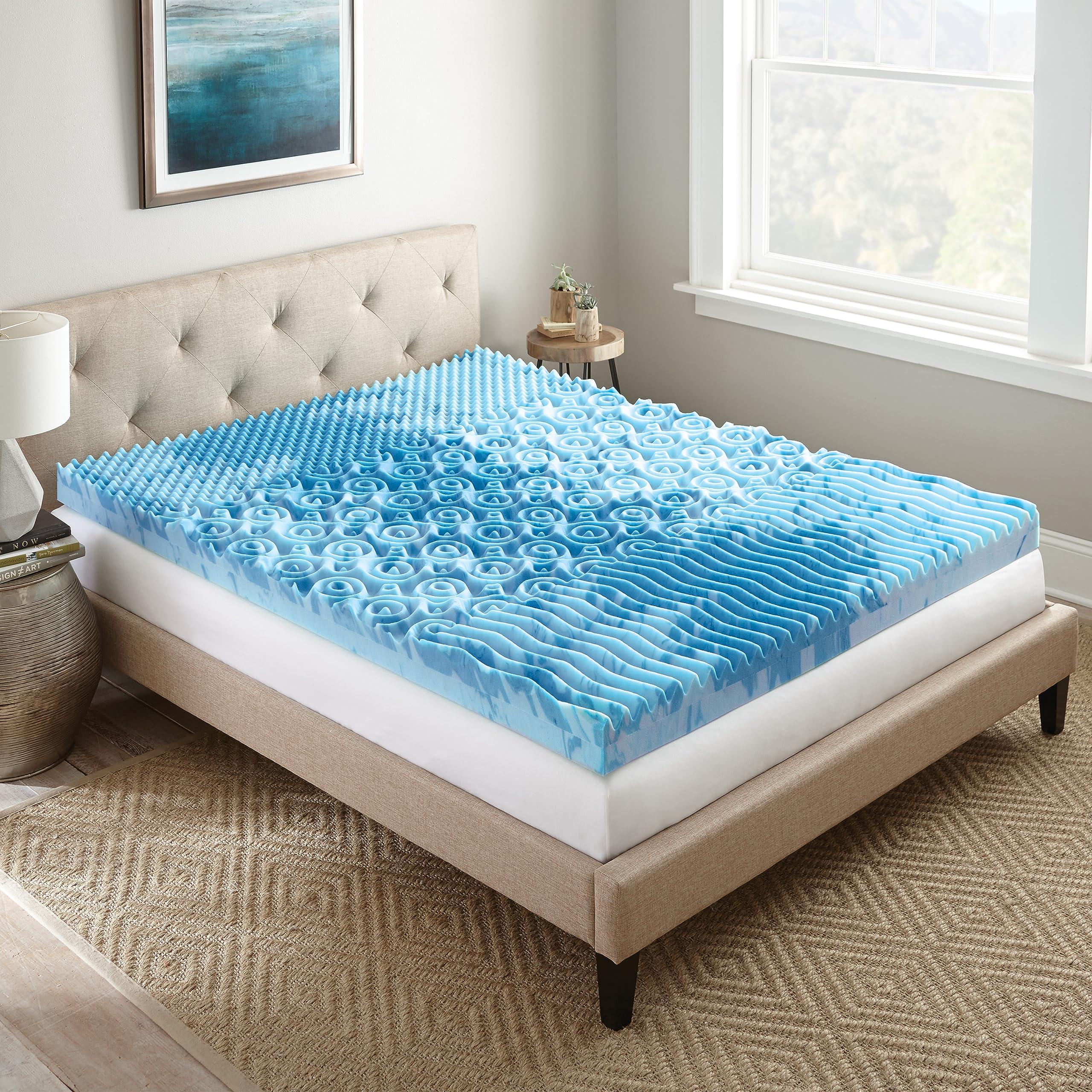 Boyd Sleep Twin Size 4" Gel Lux Memory Foam Mattress Topper: Contouring Comfort, Pressure Relief Zones, Cooling Gel Infusion, Air Flow Tech, Medium Firm Support, CertiPUR-US Certified
