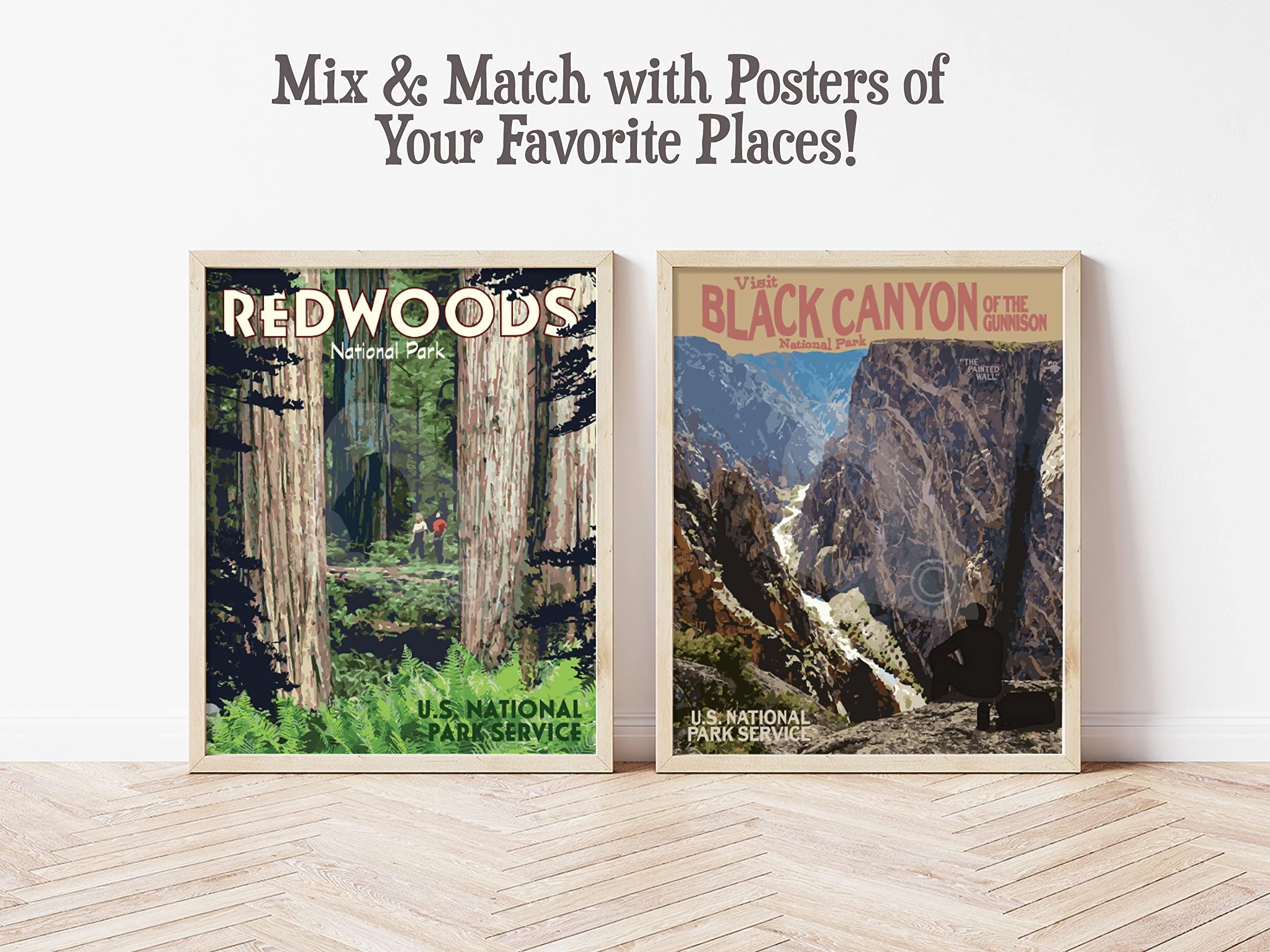 The Window West Black Canyon of the Gunnison National Park Travel Poster (Canvas, 11x14 Inches)