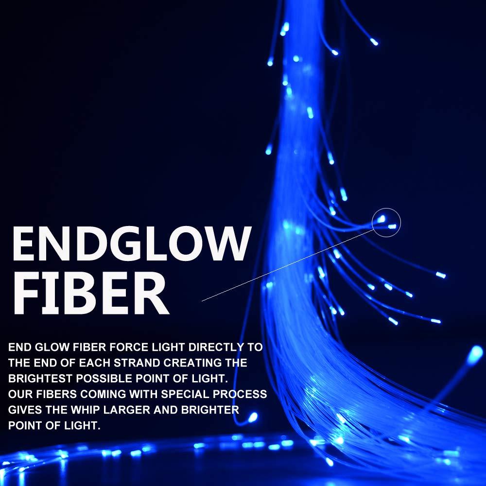 kavoda LED Light Whip Fiber Optic Space Pixel Whip Rave Toys EDM Flow Sparkle Dance Festival 360 Degree Swivel Super Bright 40 Display Modes