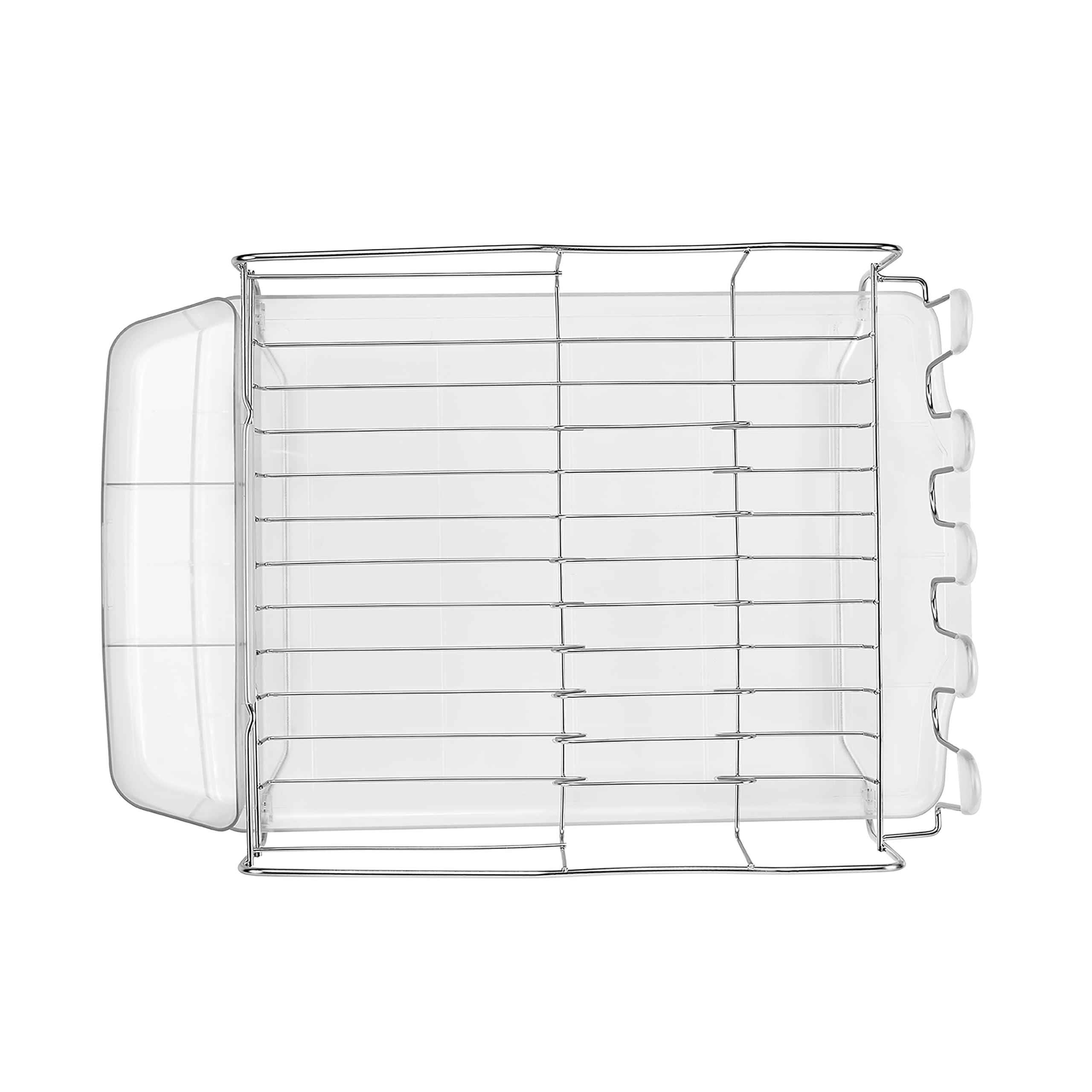 Polder Polder Advantage 3-Piece Stainless Steel Dish Rack, Kitchen Organization and Storage, Dish Drying Rack for Kitchen Counter, 20.3\" x 13.8\" x 6.3\"