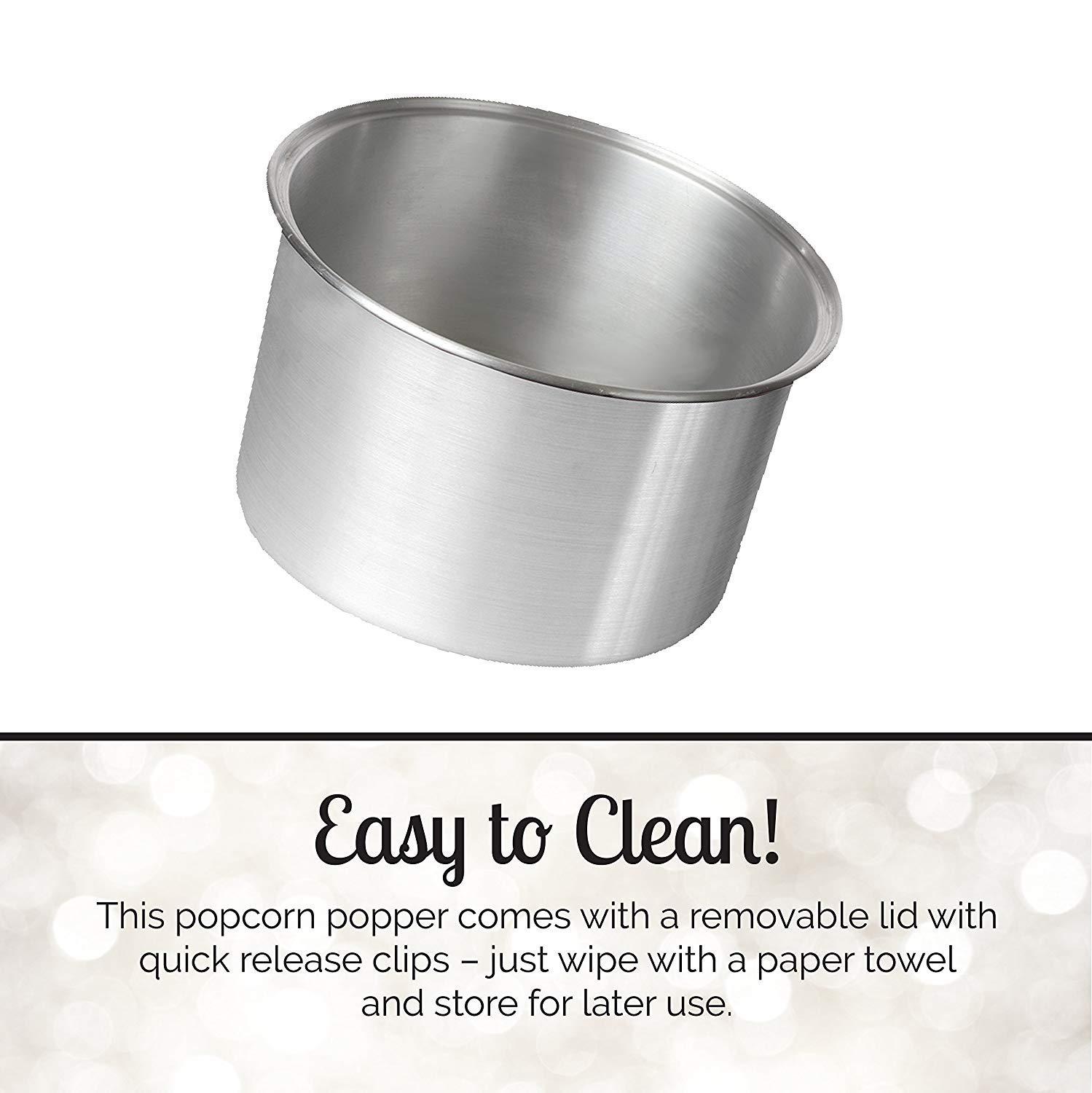 Wabash Valley Farms Original Whirley Pop Popcorn Maker - 6 Quart Stovetop Popcorn Popper With Four Popping Kits, Aluminum Popcorn Pot With Metal Gears, Wabash Valley Farms Stove Top Popcorn Maker, Popcorn Pan (Silver)