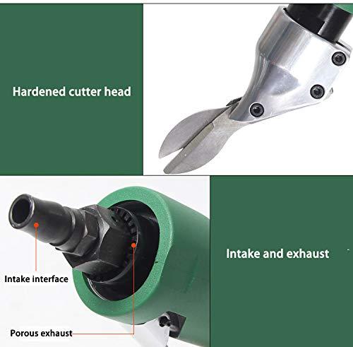 NEWTRY NEWTRY Pneumatic Air Scissors Heavy Duty Air Shears Power Metal Stainless Steel Shear Cutter Scissor Cutting Tool for Metal Sheet Diamond Mesh Iron (W-3101 Red)