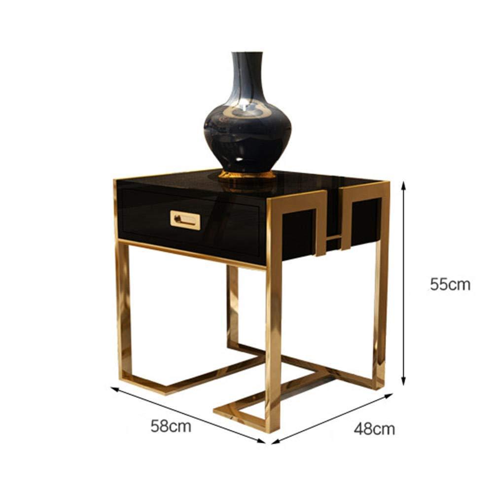 FAiruo Side Table Modern Bedside Table Living Room Telephone Coffee Table Alloy Storage Sofa Table Corner Side End Table Bedroom Hotel Home Furniture-White