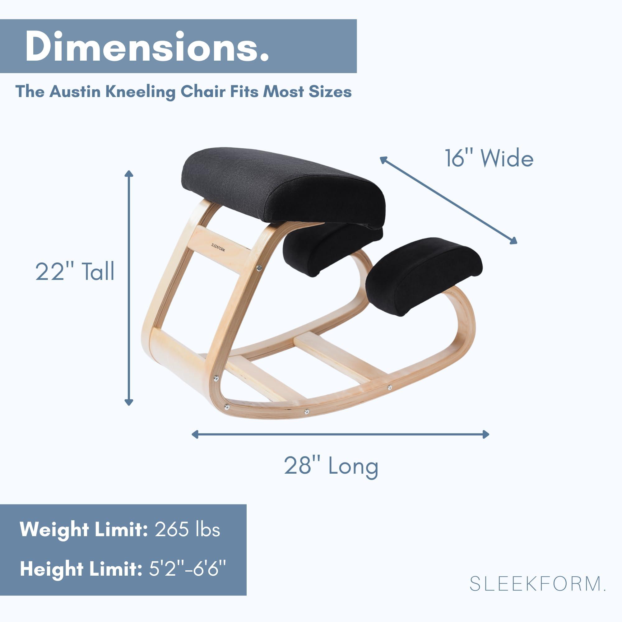 Sleekform Sleekform Austin Kneeling Chair - Home Office Ergonomic Computer Desk Stool For Active Sitting