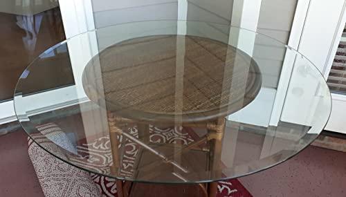 Fab Glass and Mirror 24\" Inch Round Glass Table Top 3/4\" Thick Tempered Beveled Edge by Fab Glass and Mirror
