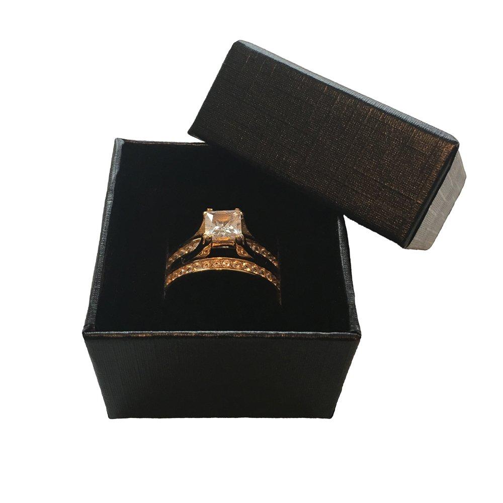 Marimor Jewelry Marimor Jewelry Black Ring Gift Box With Foam and Velvet Insert Wholesale Pack Of (24)