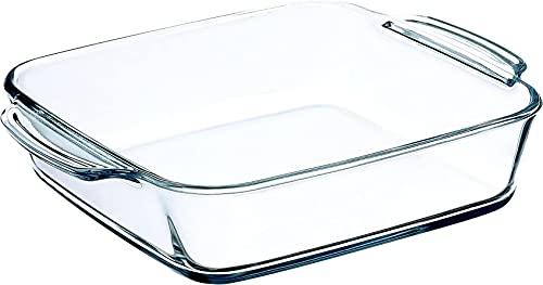 SIMAX Simax Glass Roaster Dish, Large Square Roaster Pan For Baking And Cooking, Oven and Dishwasher Safe Cookware, 1.5 Quart Casserole Oven Pan