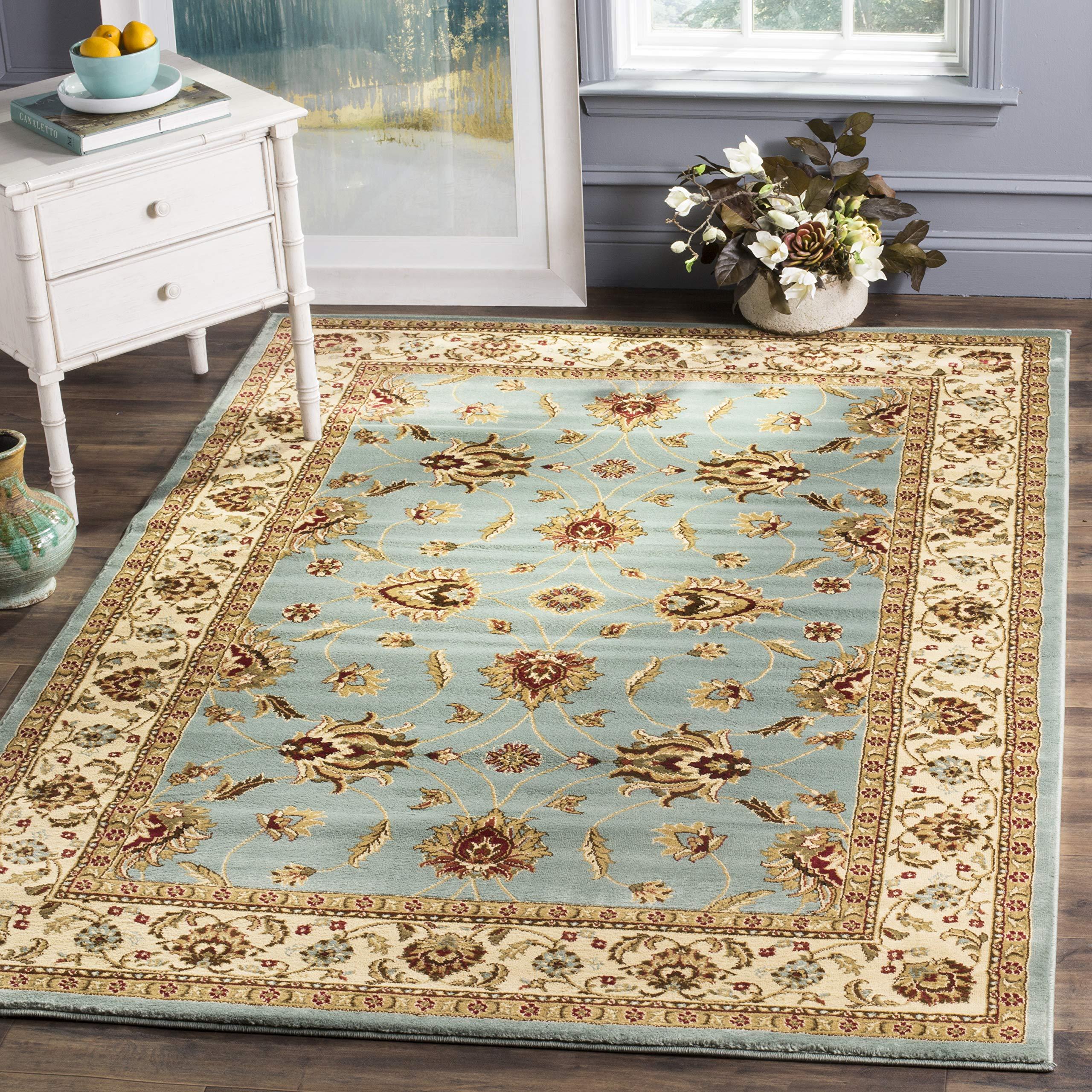 Safavieh SAFAVIEH Lyndhurst Collection Area Rug - 5'3" x 7'6", Blue & Ivory, Traditional Oriental Design, Non-Shedding & Easy Care, Ideal for High Traffic Areas in Living Room, Bedroom (LNH553-6512)