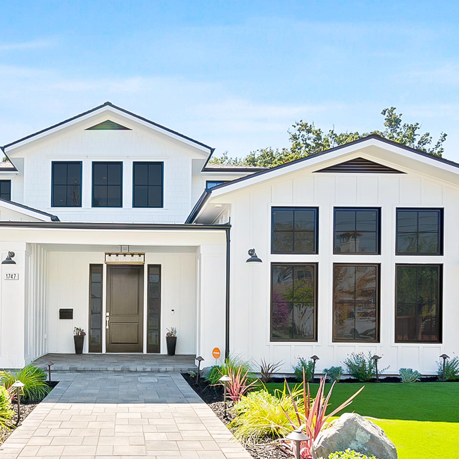 ColorfulHall ColorfulHall Window Film Privacy One Way Window Tint for Home Reflective See Out not in Light Heat Blocking for Doors and Windows(Black 35.4X78.7)