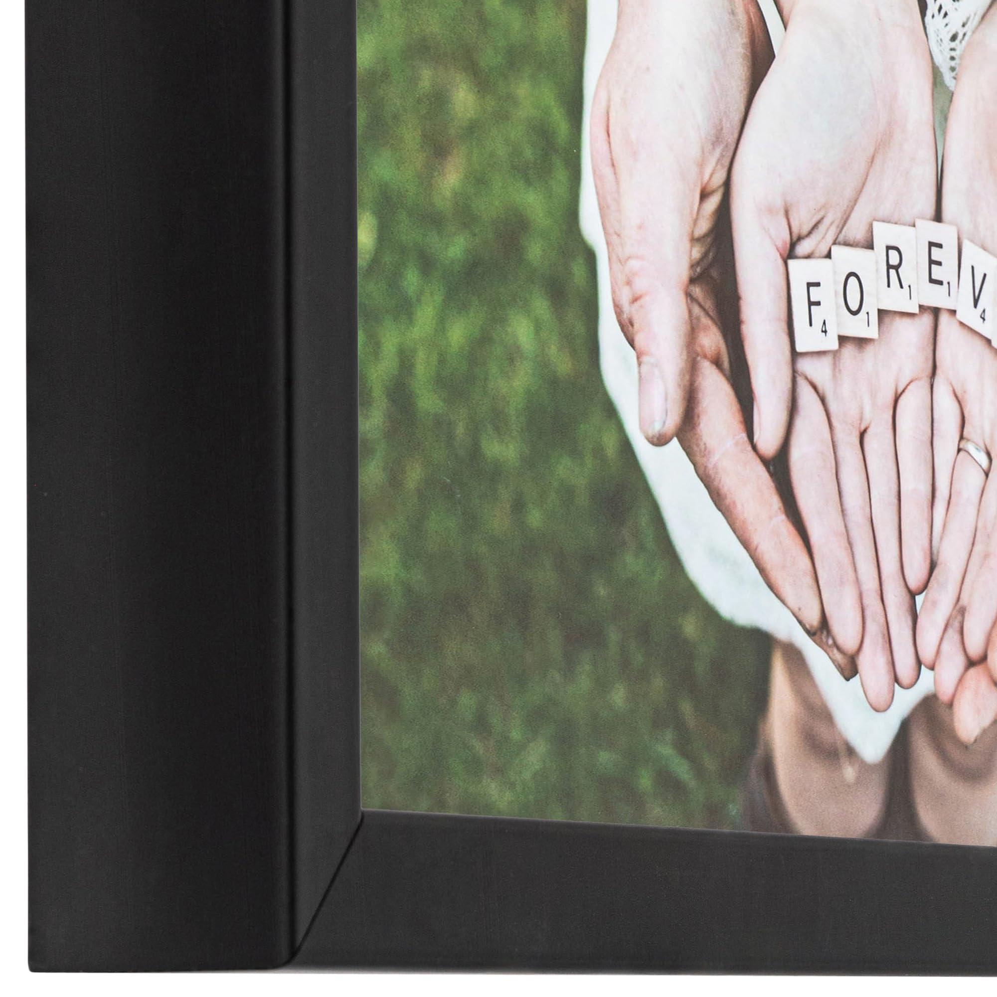 ArtToFrames ArtToFrames 24x32 inch .75 Satin Black Stem - 1.125 Rabbet Wood Picture Frame, 2WOM10015-24x32