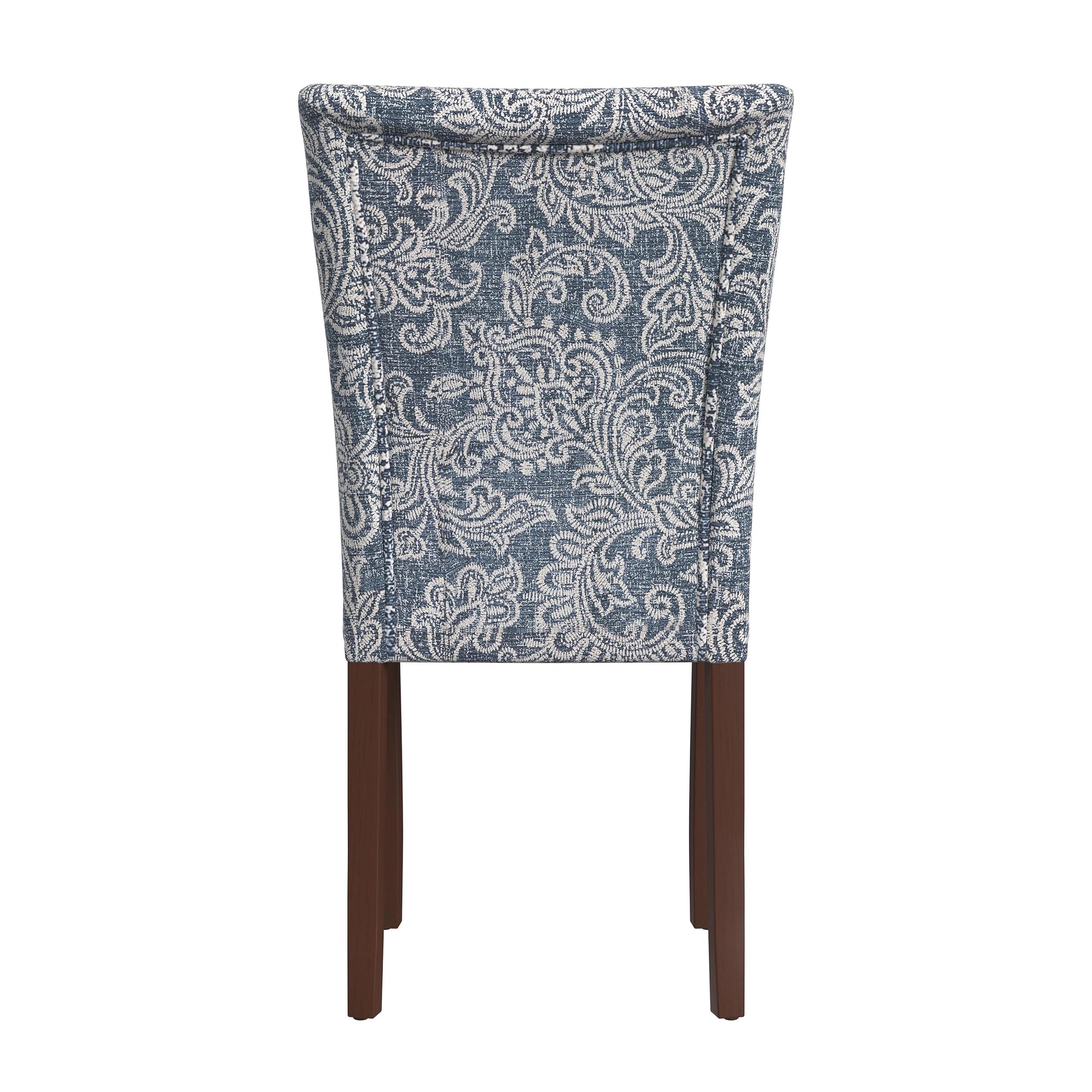 HomePop HomePop Classic Parsons Dining Chair -Denim Jacobean Print (Set of 2)