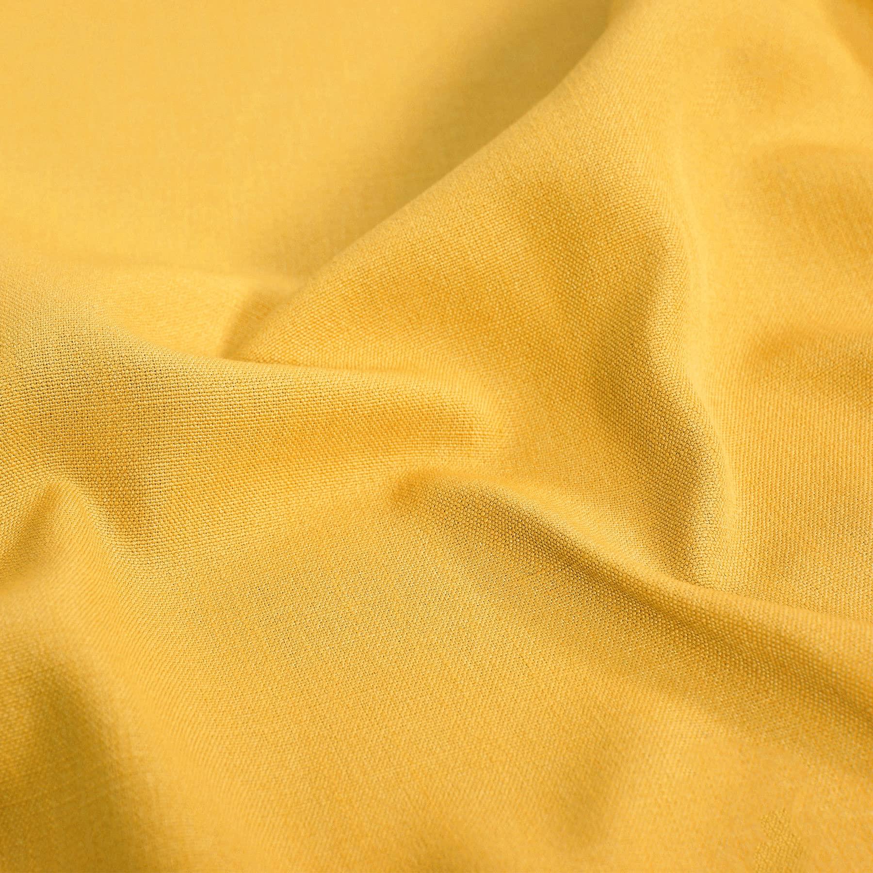 Macochico Macochico Linen Blackout Curtains Noise Reducing Curtains Pinch Pleated Curtains, for Living Room Bedroom Meeting Room Club Theater Patio Door, Fine Linen Curtains (52 W x 72 L Inch Orange)