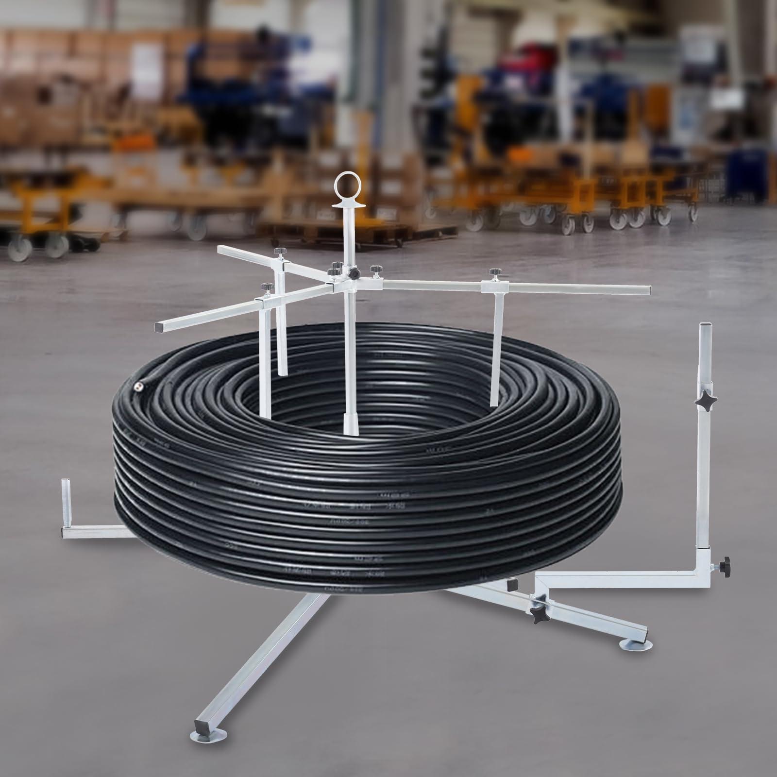 QUSKLISU Pipe Reel Dispenser, Underfloor Heating Galvanized Pipe Drainer Galvanized Pipe Winder, Dispenser for PEX/PERT Pipes Heavy Duty Pipe Uncoiler