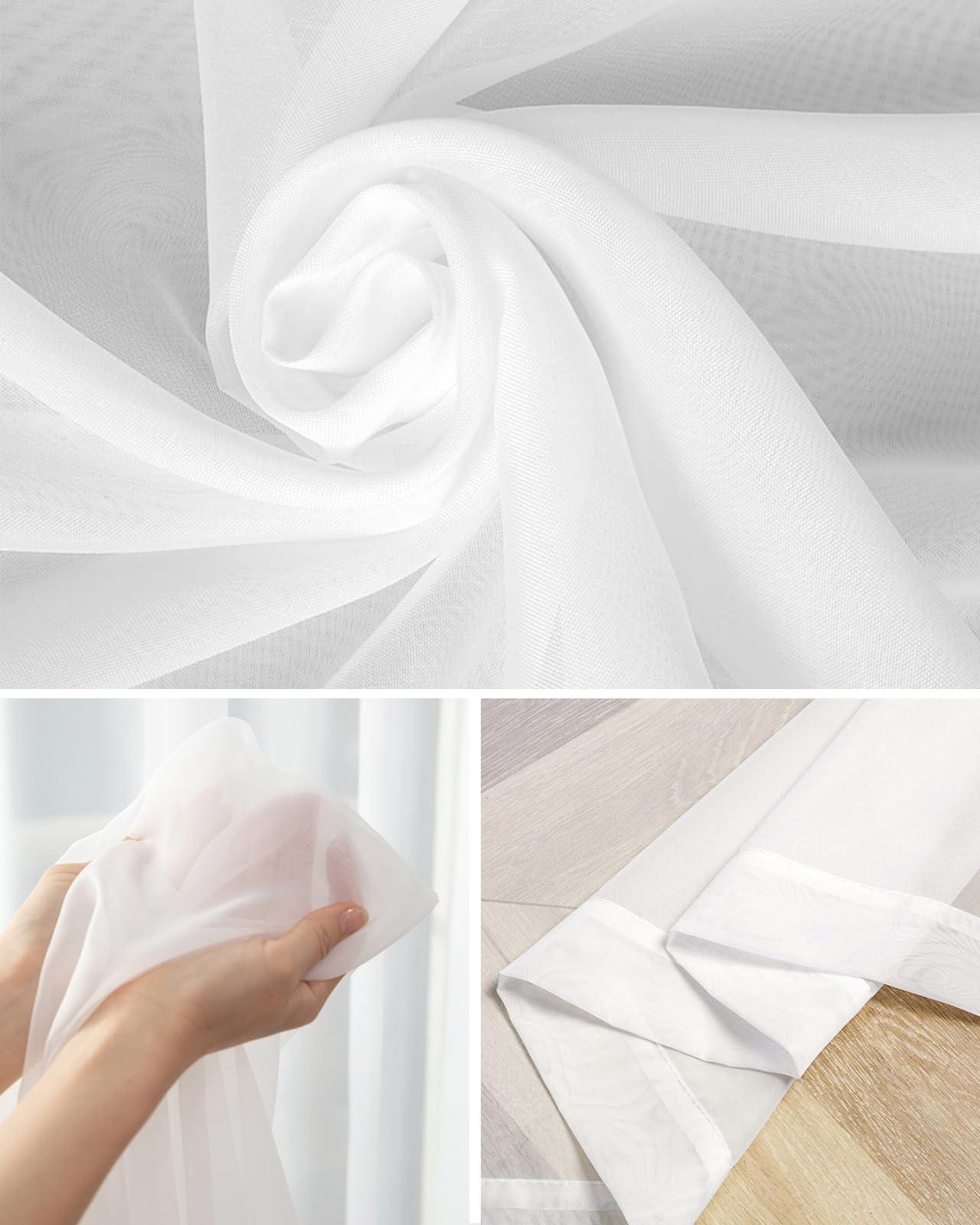 Wowouhiya Wowouhiya Valentine's Sheer Curtains 108 Inches Length 2 Panels Set Bedroom Curtain Drapes, Red Gnomes Love Heart Pink Semi Curtain Sheers for Living Room/Cafe, Rod Pocket Voile Window Treatment