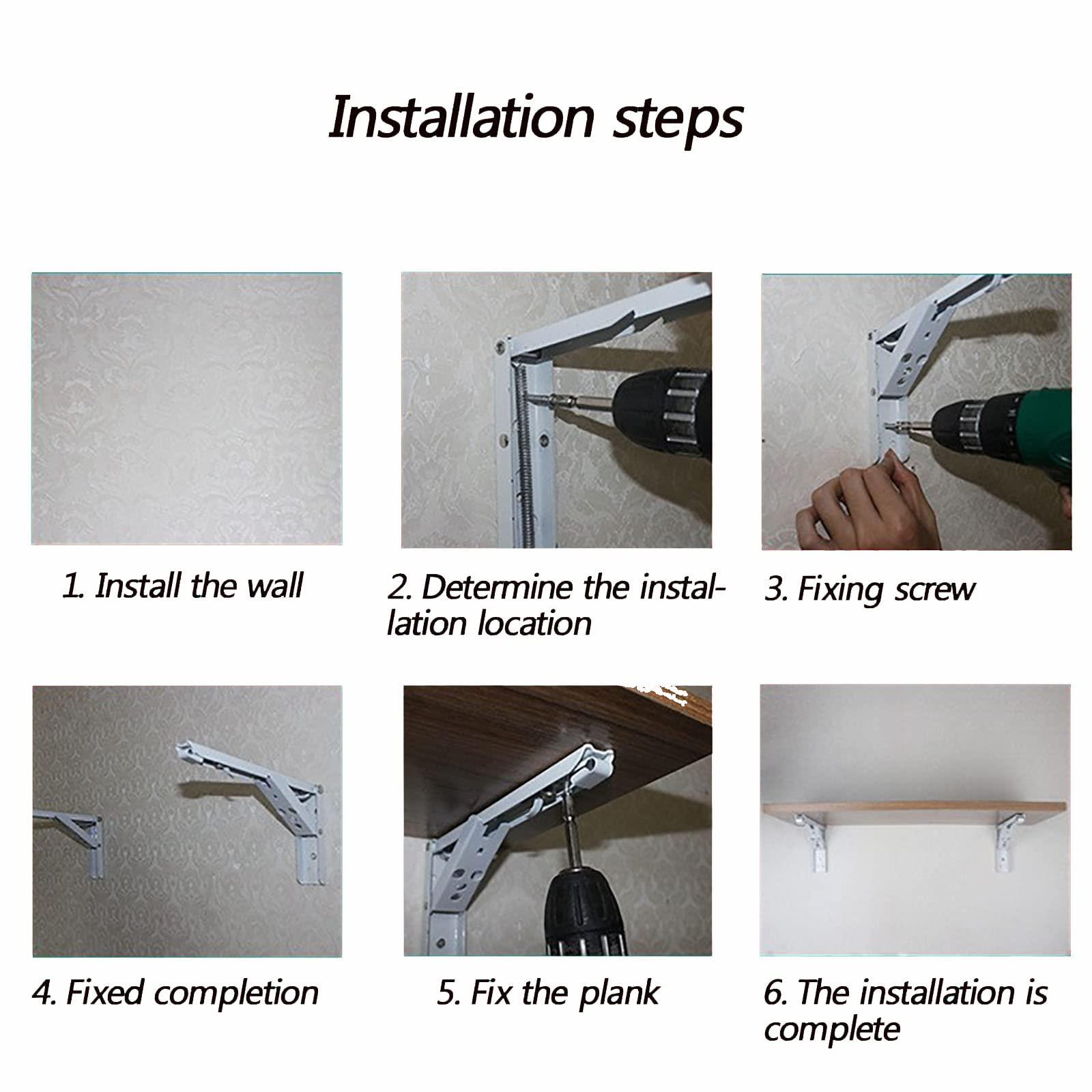 FERFXN FERFXN Folding Wall-Mounted Drop-Leaf Table Wall Mounted Table Wall Mounted Folding Table Wall Mount Table Kitchen & Dining Table Desk Computer Desk Trestle Desk 80x30cm/31x12in Pink