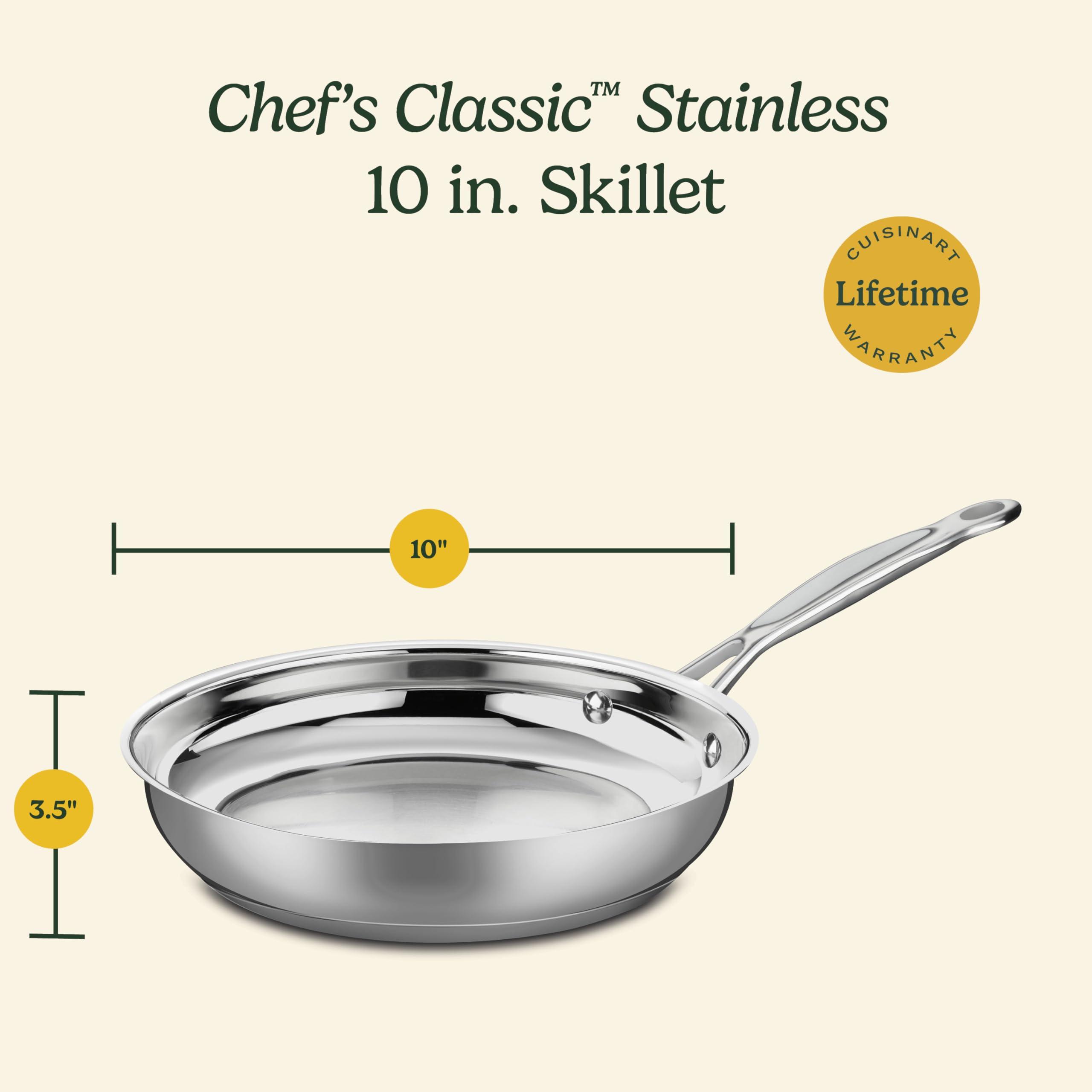 Cuisinart Cuisinart 10-Inch Open Skillet, Chef\'s Classic Stainless Steel Cookware Collection, 722-24