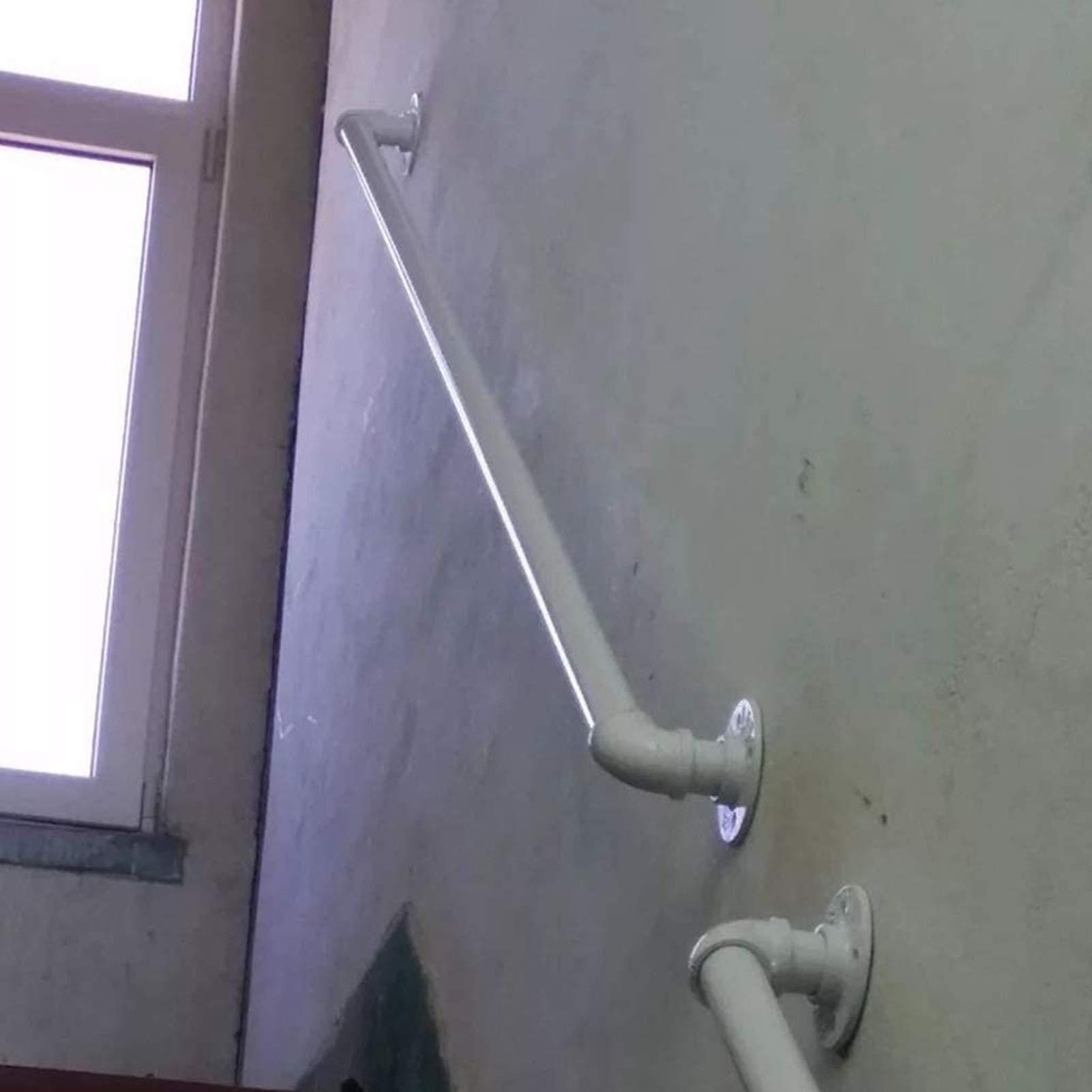 WYFZT White Stair Banister Handrail | Stair Rail Kit | Handrails for Stairs 1 2 3 4 5 6 metres, Stairway Railing | Hand Rails for Indoor Stairs Outdoor Step Wall Mounted (Size : 7ft/210cm)