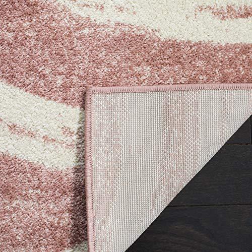 Safavieh SAFAVIEH Adirondack Collection 6\' Square Rose / Cream ADR125Z Modern Wave Distressed Non-Shedding Living Room Bedroom Dining Home Office Area Rug