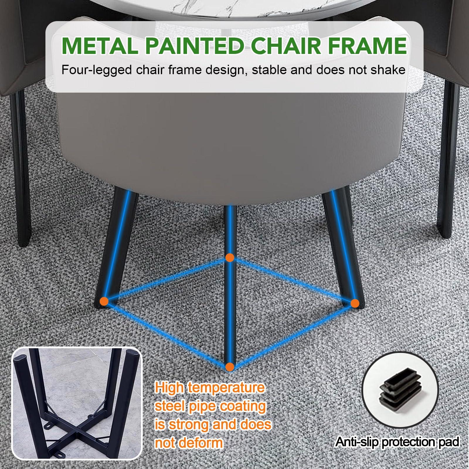 YKLYTBD YKLYTBD Dining Table Set for 4, Modern Dining Room Table Set for 4, Round Dining Table with 4 Chairs, Conference Reception Table, Kitchen Breakfast Nook Table Set Furniture