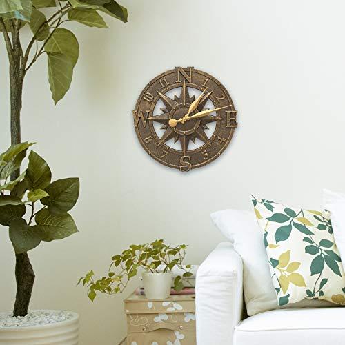 Whitehall White Hall Decorative 16" Compass Rose Clock