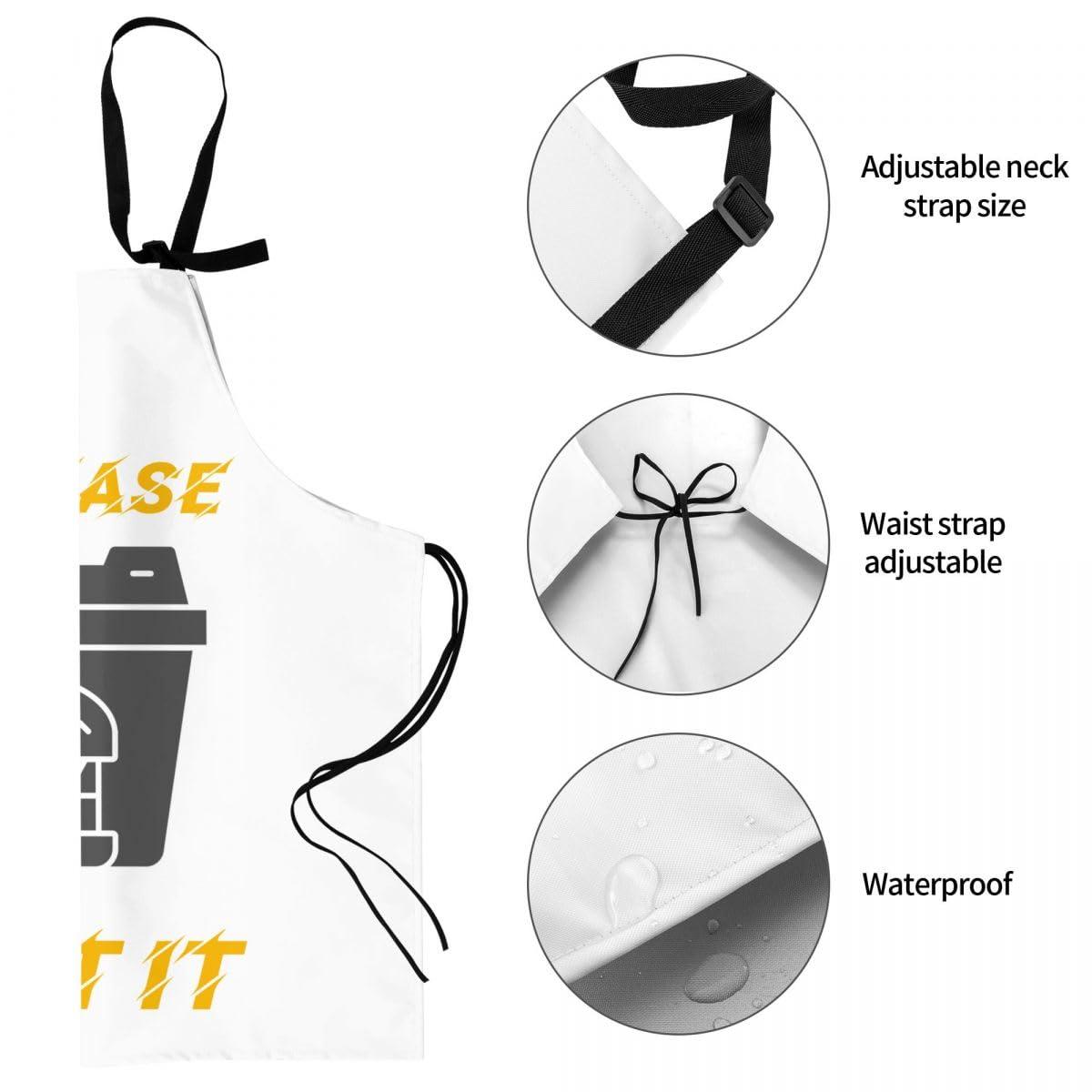 YURIOPF YURIOPF Custom Personalized Kitchen Aprons for Women with Adjustable Tie, Add Your Photo Text Logo, Waterproof Apron Kitchen Cooking Aprons, SandyBrown