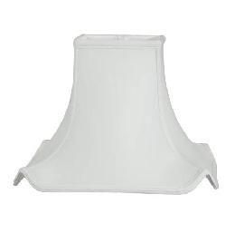 Upgradelights Upgradelights Off White Silk 10 Inch Rectangle Pagoda Lamp Shade with Matching Harp and Finial