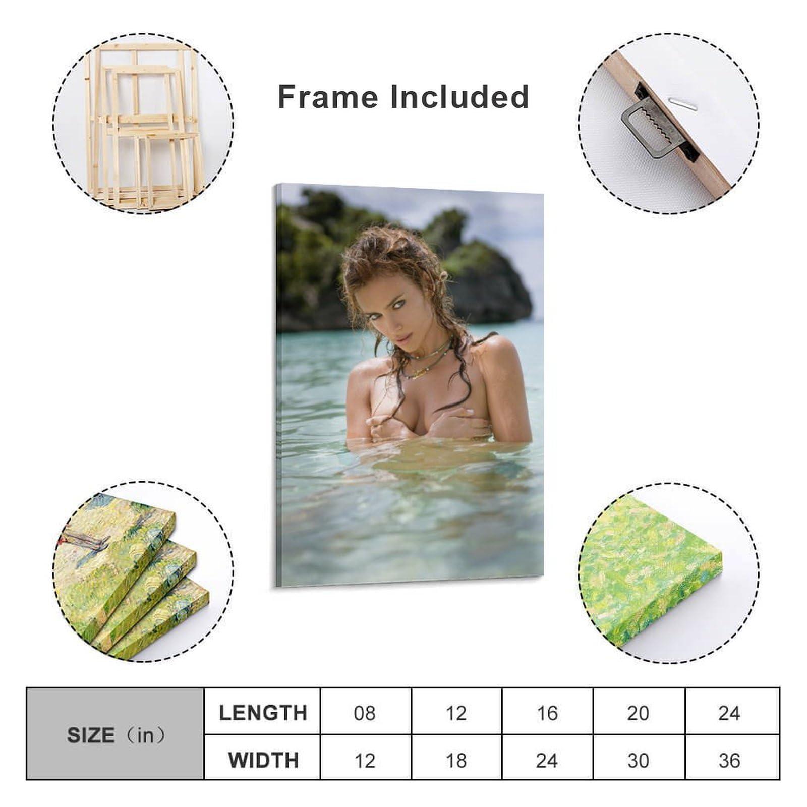 HOTOS HOTOS Irina Shayk Sexy Beauty Poster Swimsuit (23) Canvas Wall Art Poster Decorative Bedroom Modern Home Print Picture Artworks Posters 20x30inch(50x75cm)