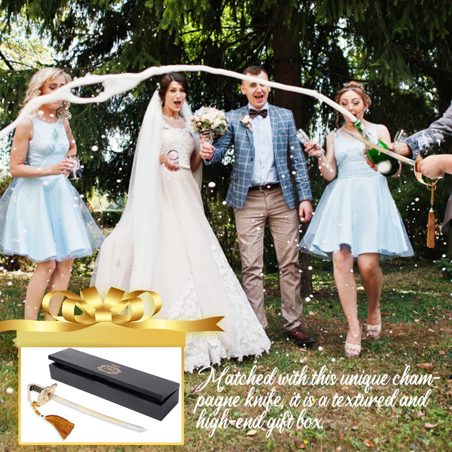 Resafy Resafy Champagne Saber Champagne Golden Handle Knife Champagne Sword Champagne Opener With Gift Case for Party Wedding