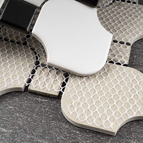 Tile Generation BT-PM18 Spiral Pattern Pinwheel Black and White Porcelain Mosaic Tile Matt Finish 10-1/4 in. x 10-1/4 in. x 6mm (Thickness) 1 Sheet=0.73sqt Heavy Duty for Floor and Wall (1 Box (11 Sheets))