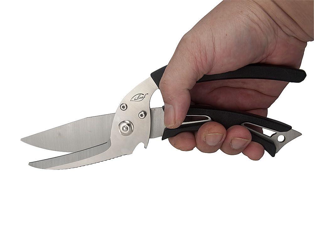 ILEAF ILEAF Kitchen Poultry Shears, Anti-Slip Handle and Safety Lock, Poultry Scissors for Meat, Chicken, Bone, Turkey, Fish Vegetable Cutting (ABS Handle)